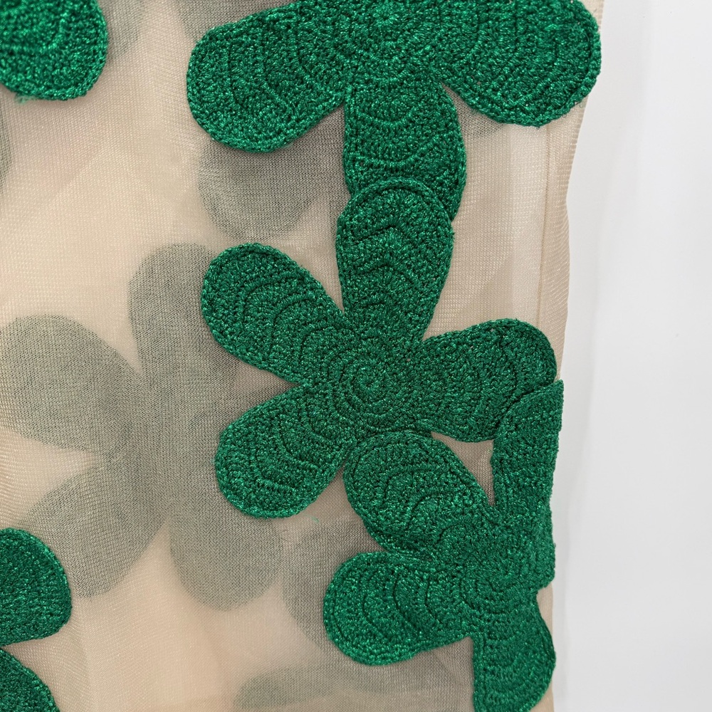 Simon Miller Hibiscus Sleeveless Crochet Midi Dress in Gummy Green | Large - Picture 9 of 12